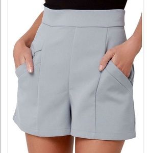 BB Dakota Bryan High-Waisted Shorts Dove Grey Sz 6